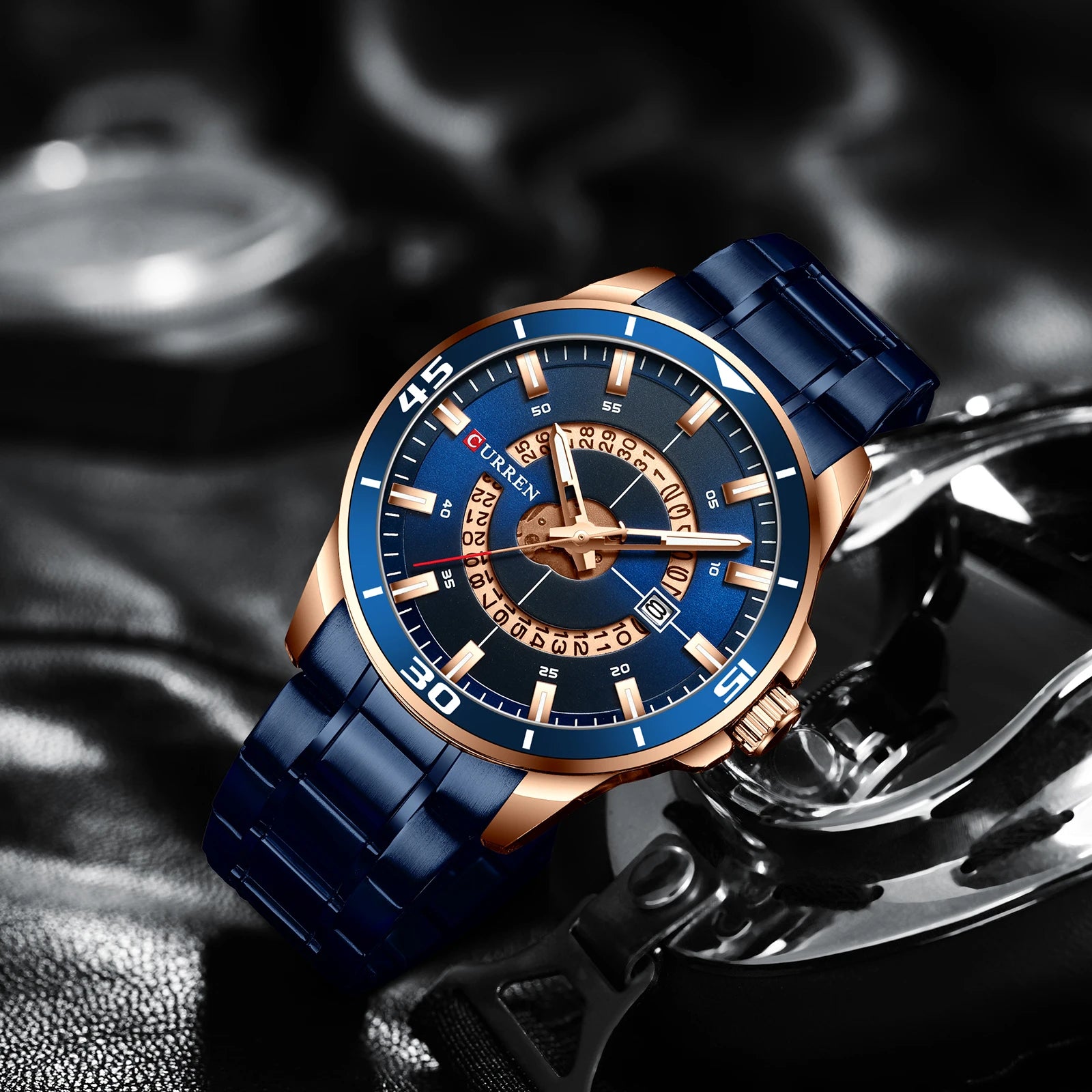 Curren 8359 Squire | Blue Trim | Blue Steel Bracelet