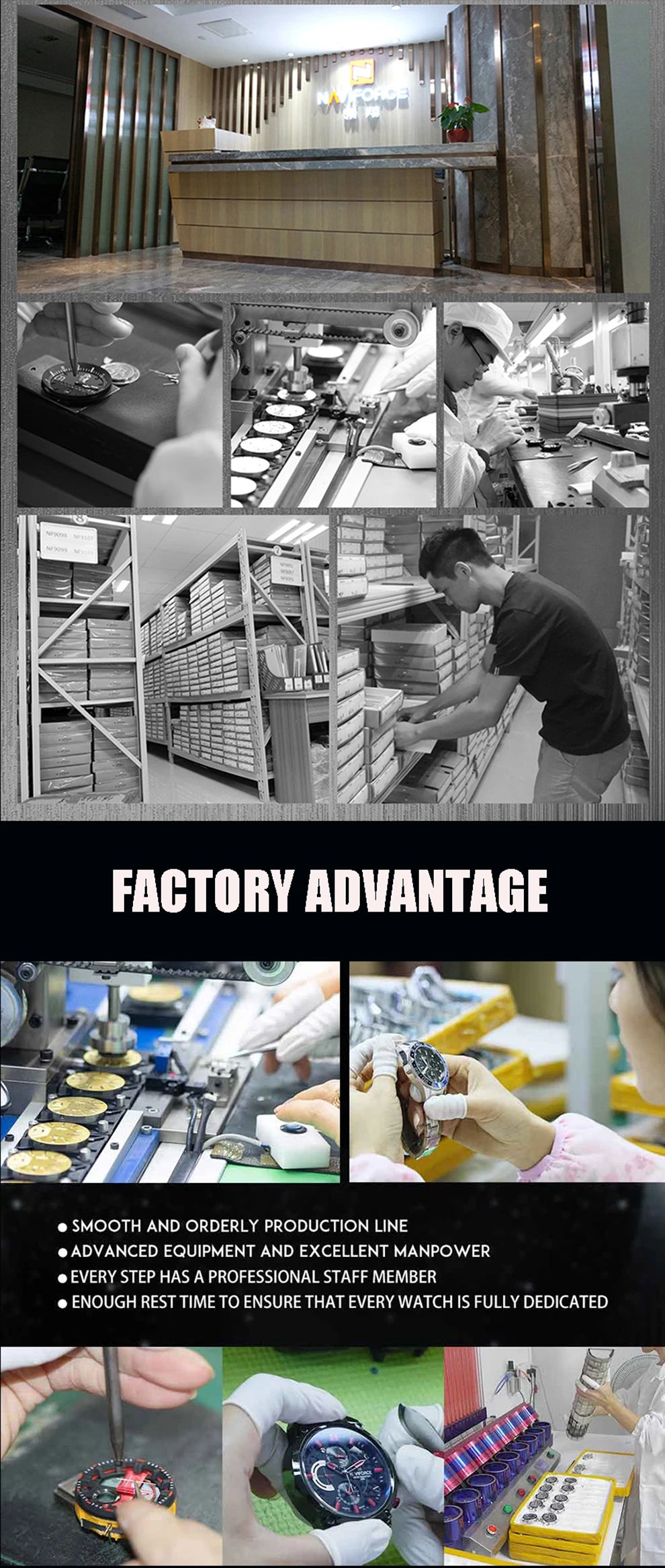 Naviforce NF9197L Luxury | Blue Gold Trim with Tan Band