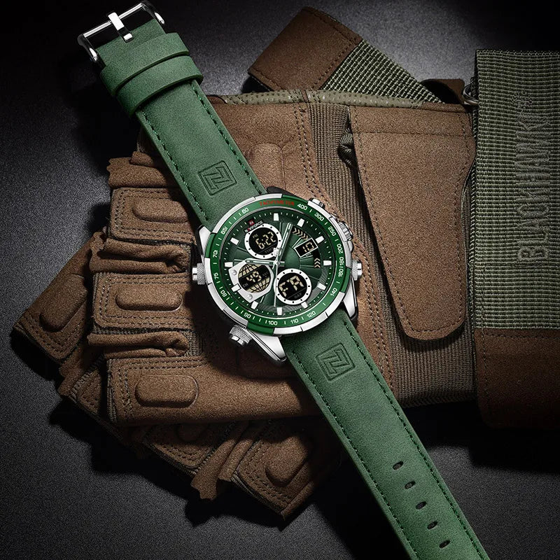 Naviforce NF9197L Luxury | Green Trim with Band or Bracelet