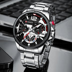 Curren CR8395 Master | Black Trim | Silver Steel Bracelet