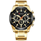 Curren CUR8361-GB Lux | Black Gold Face | Gold Steel Bracelet