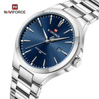 Naviforce NF9214 Lux | White Face | Stainless Steel Band