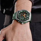 Navforce NF8501T Sport | Machine Alloy | Brown Silicone Strap