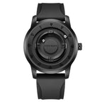 FOXBOX FB0047 Magnetic | Hardlex Steel | Jet Black Face & Silicone Strap