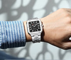 Curren 8479 Heritage | Black Face | Silver Trim and Stainless Steel Band