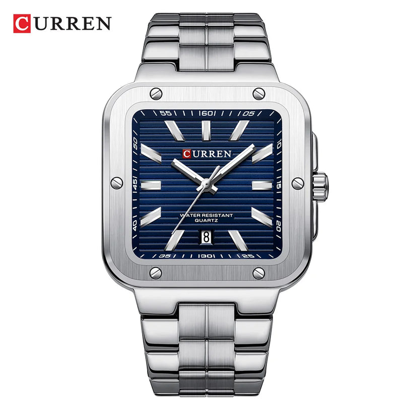 Curren 8479 Heritage | Green Face | Silver Trim and Stainless Steel Band