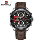 Naviforce NF9197L Luxury | Blue Gold Trim with Tan Band