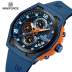 Navforce NF8501T Sport | Machine Alloy | Orange Silicone Strap