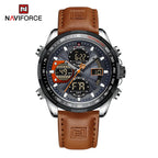 Naviforce NF9197L Luxury | Dark Trim with Dark Brown Band