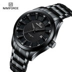 Naviforce NF8032 Style | Machine Alloy | Black face | Stainless Steel Band