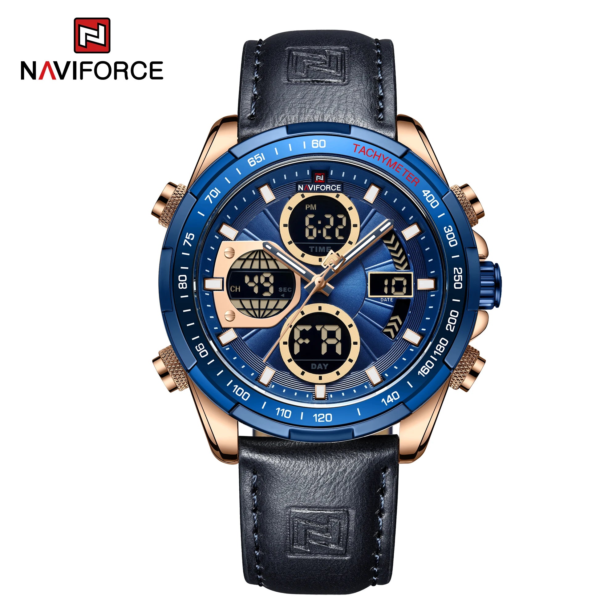Naviforce NF9197L Luxury | Dark Trim with Dark Brown Band