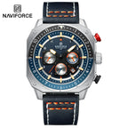 Naviforce NF8057 Sport | Machine Alloy | Blue Trim | Black Leather