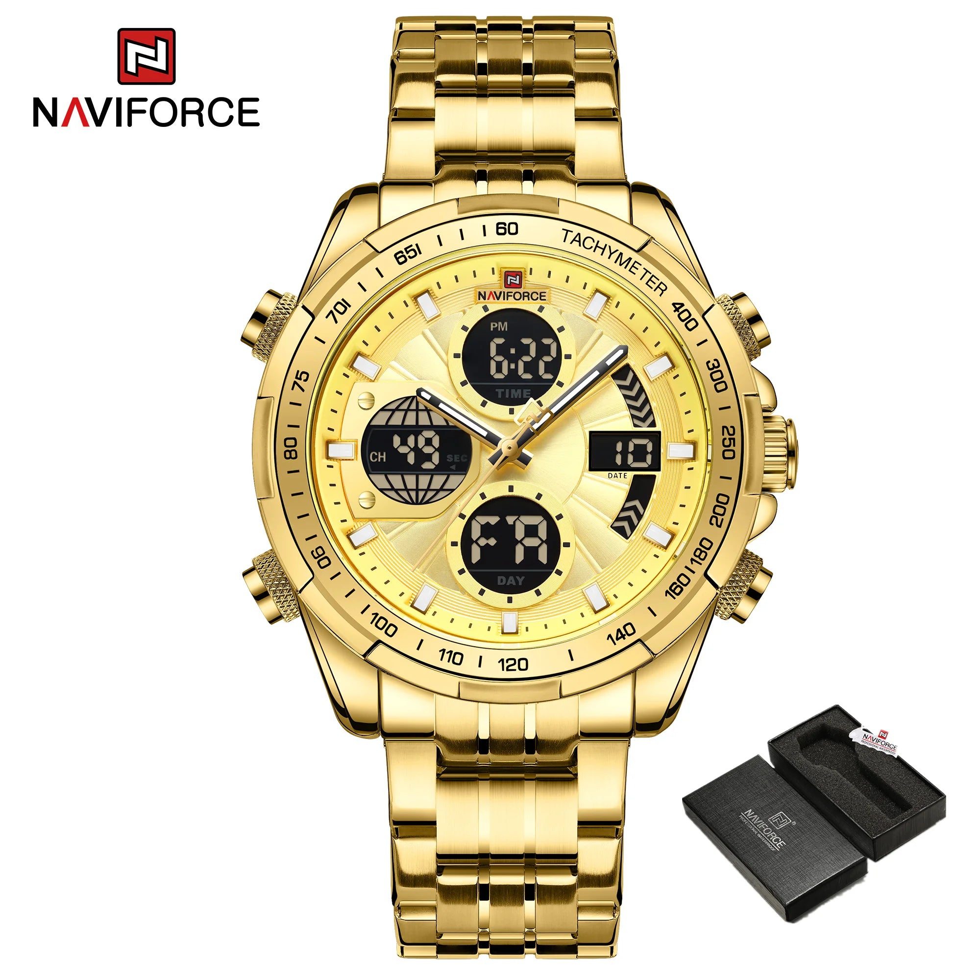 Naviforce NF9197L Luxury | Green Trim with Band or Bracelet
