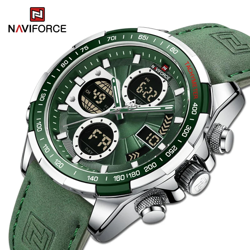 Naviforce NF9197L Luxury | Dark Trim with Dark Brown Band