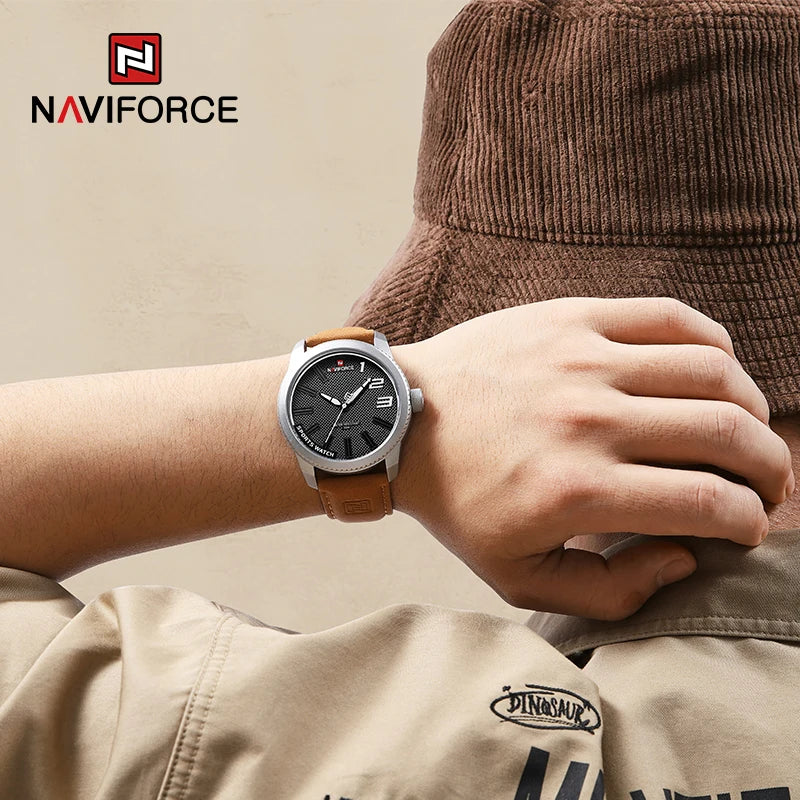Naviforce NF9202L Sport | Machine Alloy | Blue Leather Strap
