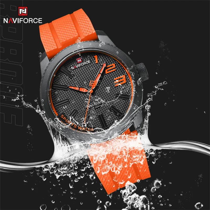 Naviforce NF9202T Sport | Machine Alloy | Multi-Coloured Silicone Strap