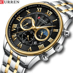 Curren 8427 Regis | Black Gold Face | Gold Trim Steel Bracelet