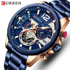 Curren CR8395 Master | Blue Theme | Blue Steel Bracelet
