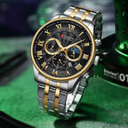 Curren 8427 Regis | Black Gold Face | Gold Trim Steel Bracelet